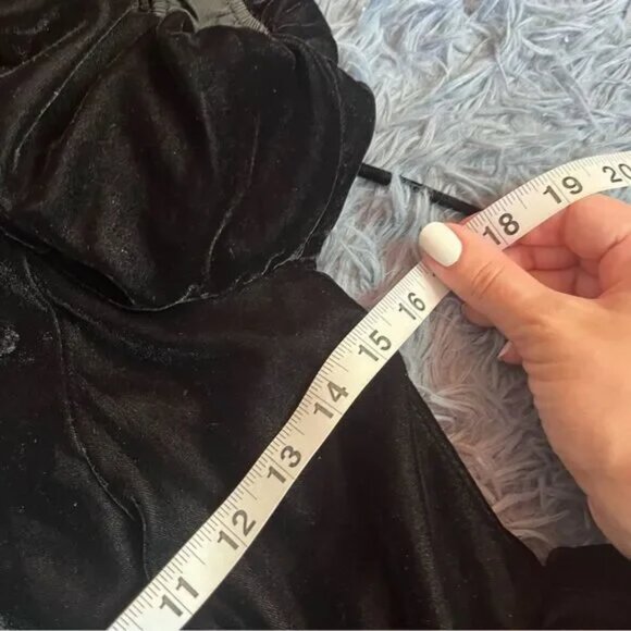 Fashion Nova Always Bubble Velvet Micro Mini Dress - Black Size S - Picture 7 of 9